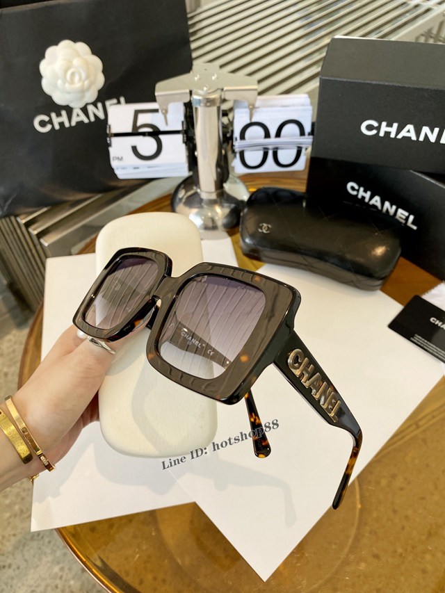 CHANEL專門店新款香奈兒深玳瑁中古黑白熊貓配色女士太陽鏡墨鏡 CH71465 mmyj1180